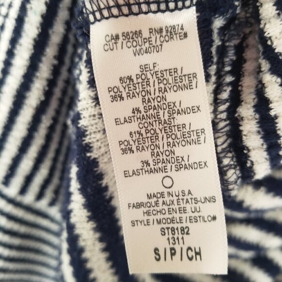 Splendid Nautical Beach Sweater Open Front Cardigan Navy White Size Small Hood - Picture 5 of 6